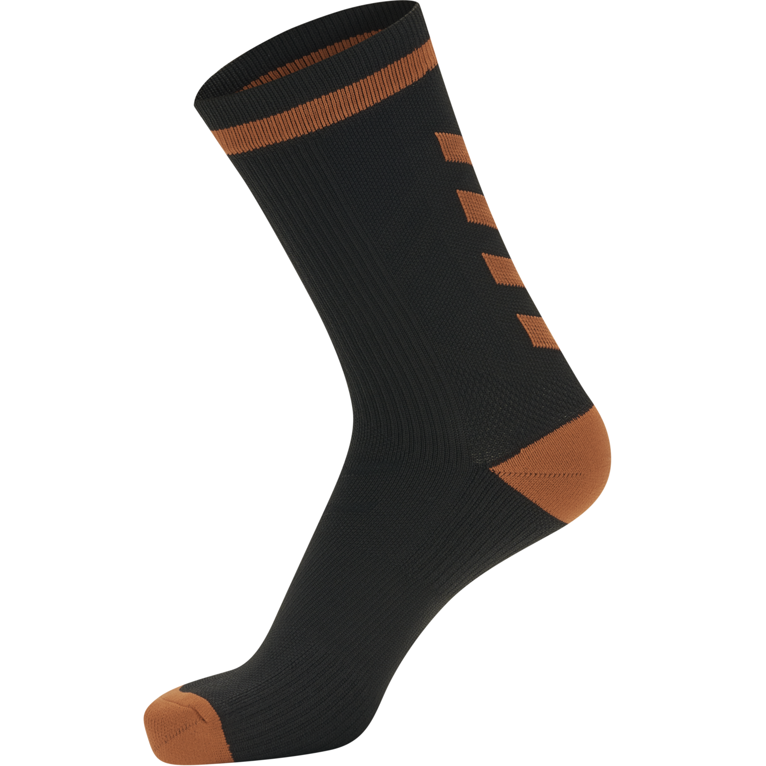 ELITE INDOOR SOCK LOW, BLACK/ORANGE TIGER, packshot