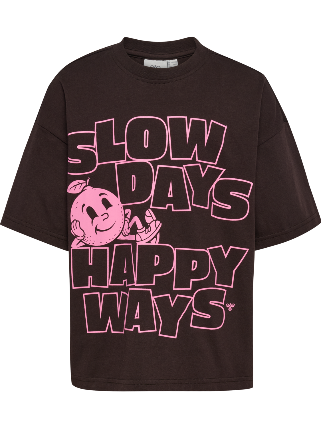 hmlJR SILLY S/S BOXY T-SHIRT SOLID, CHOCOLATE TORTE, packshot