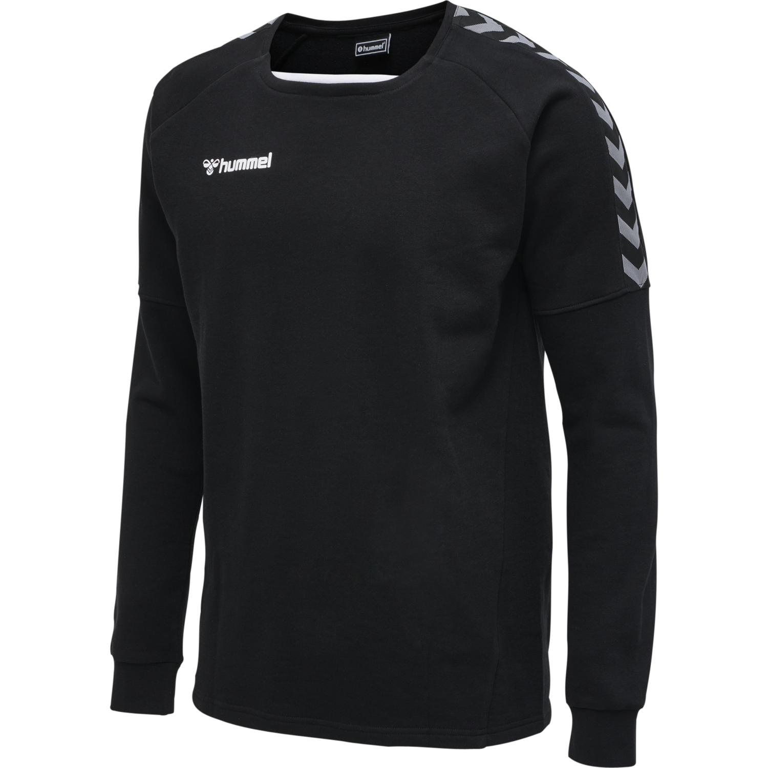 hmlAUTHENTIC TRAINING SWEAT, BLACK/WHITE, packshot