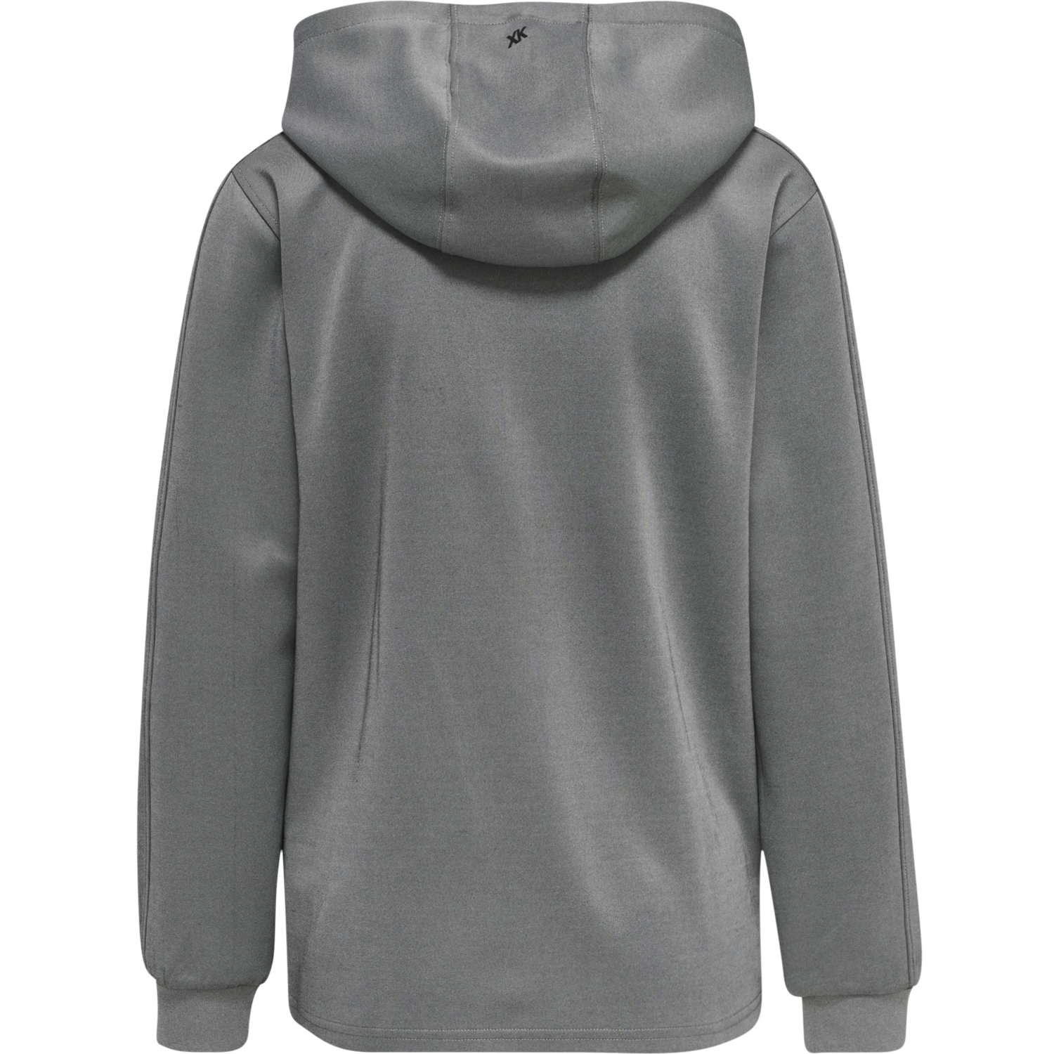 hmlCORE XK POLY ZIP HOOD SWEAT WOMA, GREY MELANGE, packshot