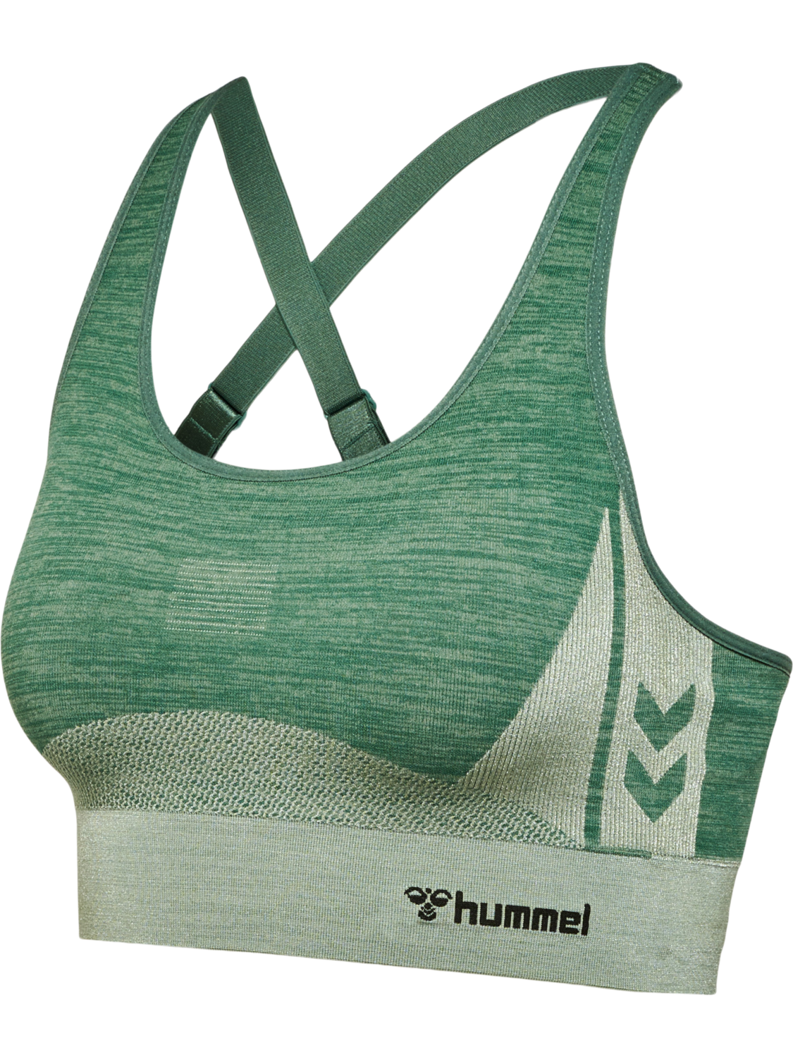 hmlCLEA SEAMLESS  SPORTS TOP, LAUREL WREATH/LILY PAD MELANGE, packshot