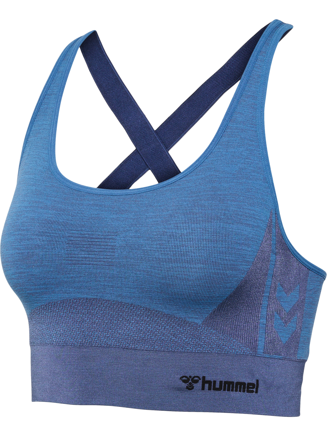 hmlCLEA SEAMLESS  SPORTS TOP, RIVIERA/INSIGNIA BLUE MELANGE, packshot