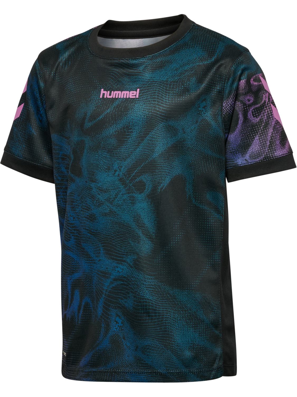 hmlBLAZE CLUB 26 GRAPHIC TEE KIDS, BLACK/PINK, packshot