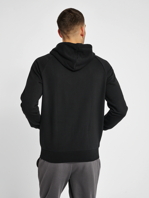 hmlISAM ZIP HOODIE, BLACK, model