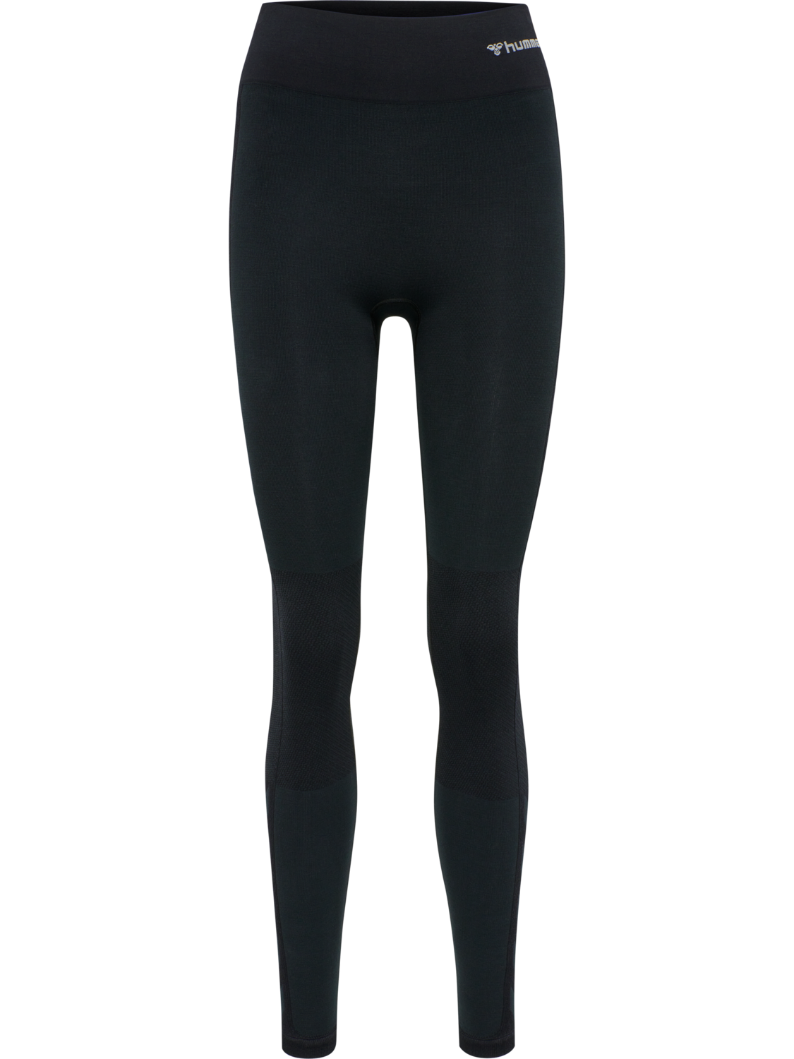hmlCLEA SEAMLESS MID WAIST TIGHTS, BLACK MELANGE, packshot