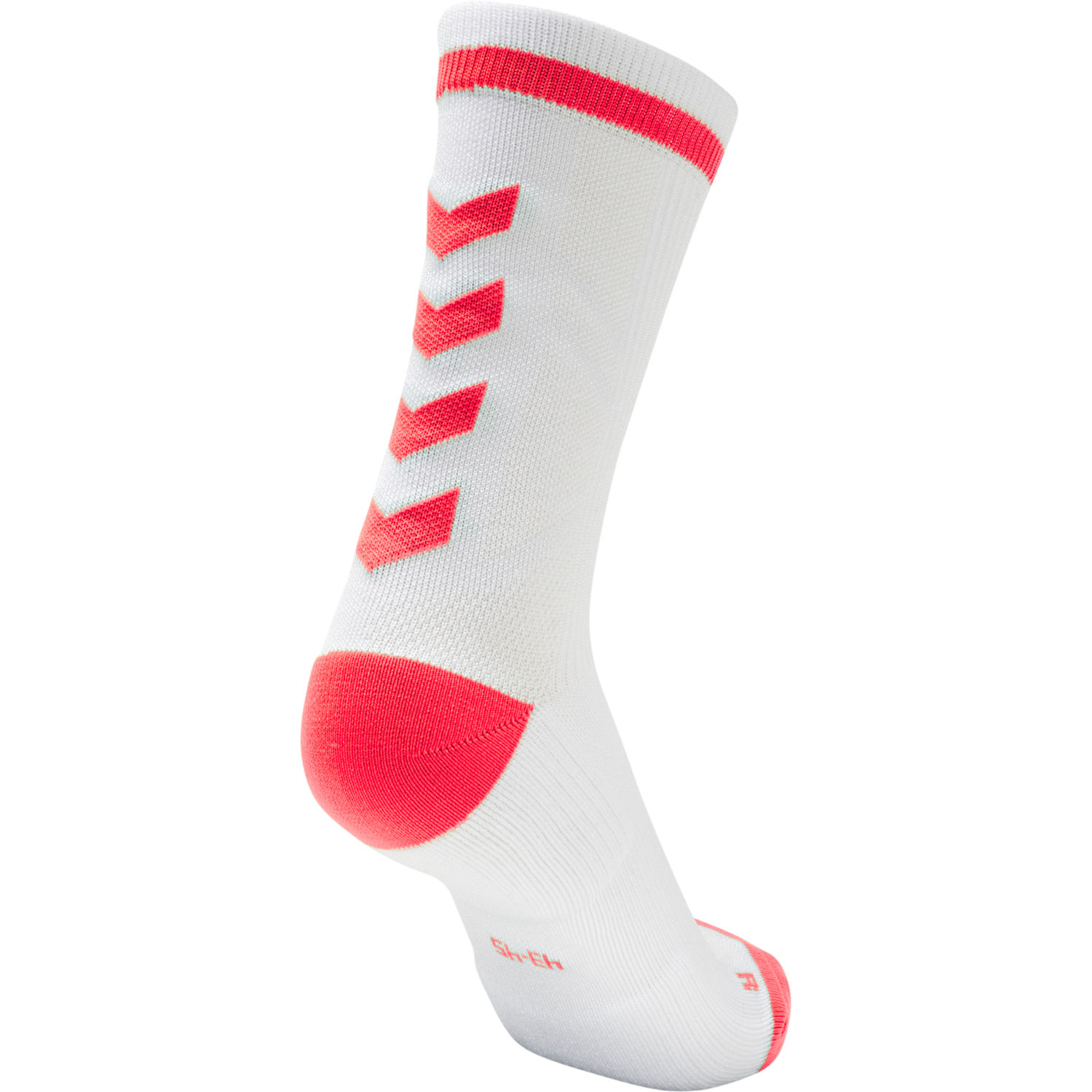 ELITE INDOOR SOCK LOW, WHITE/DIVA PINK, packshot