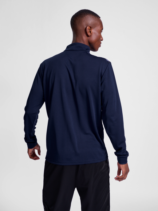 hmlAUTHENTIC HALF ZIP SWEAT, MARINE, model