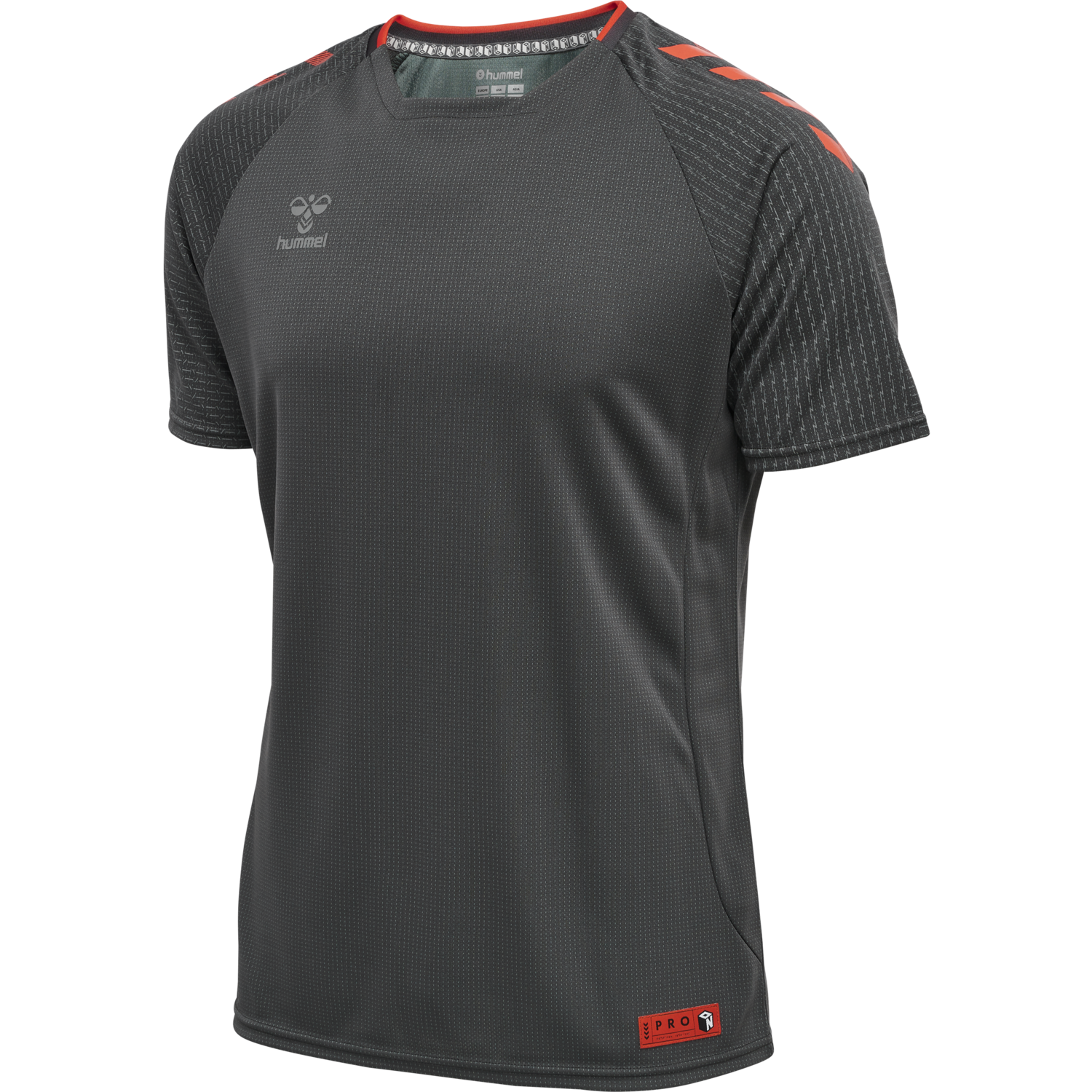 hmlPRO GRID TRAINING JERSEY S/S, FORGED IRON/QUIET SHADE, packshot