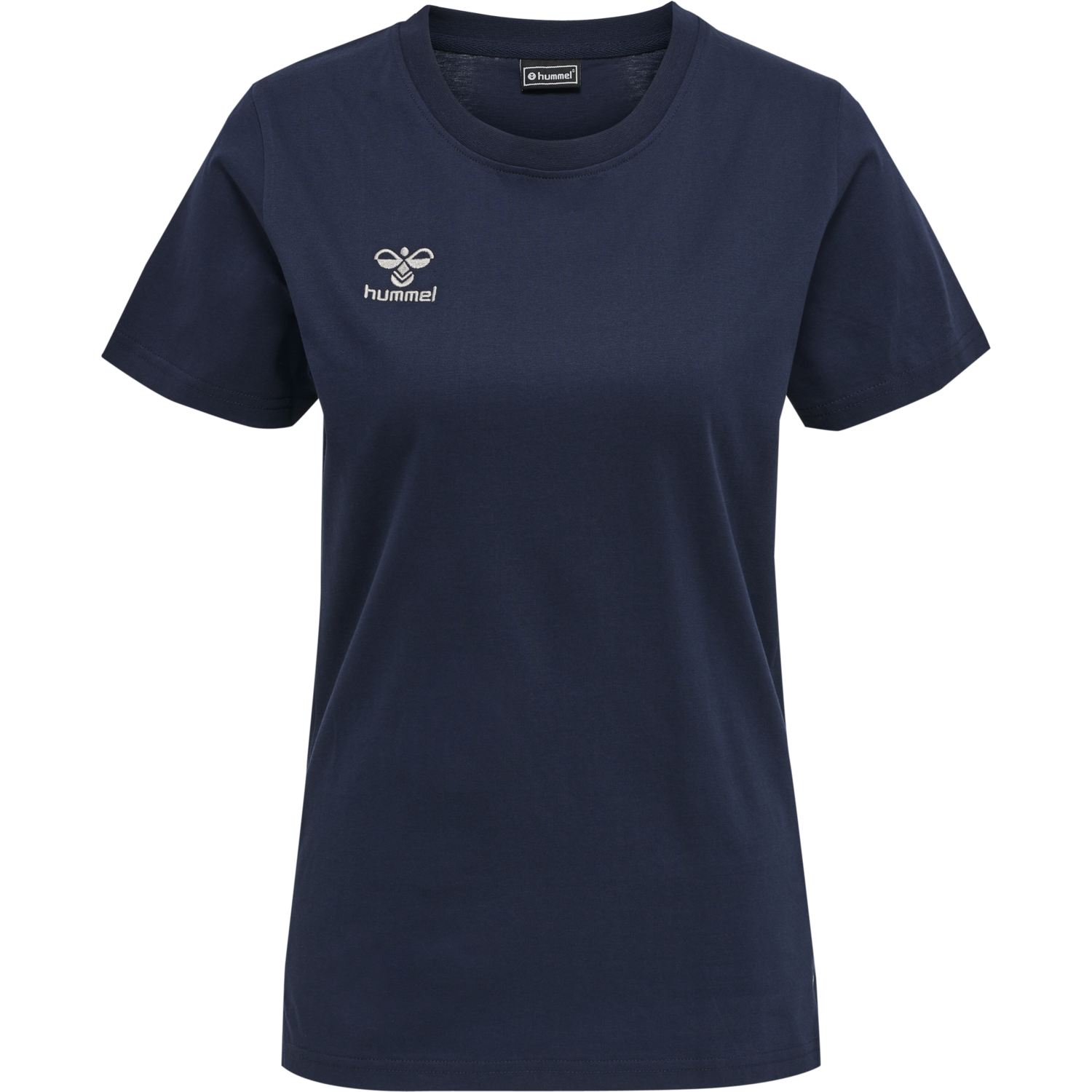 hmlMOVE GRID COTTON T-SHIRT S/S WOM, MARINE, packshot