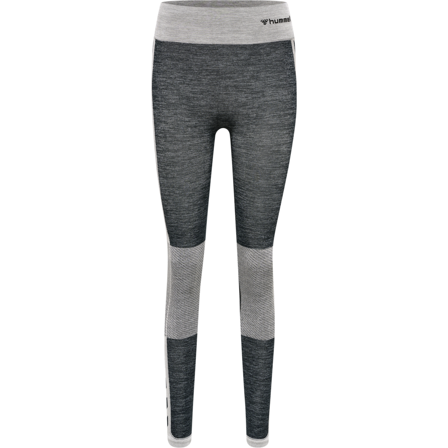 hmlCLEA SEAMLESS MID WAIST TIGHTS, BLACK/WHITE MELANGE, packshot