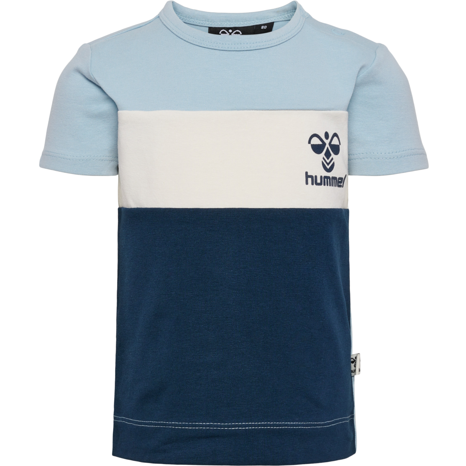 hmlAZUR BLOCK T-SHIRT S/S, CELESTIAL BLUE, packshot