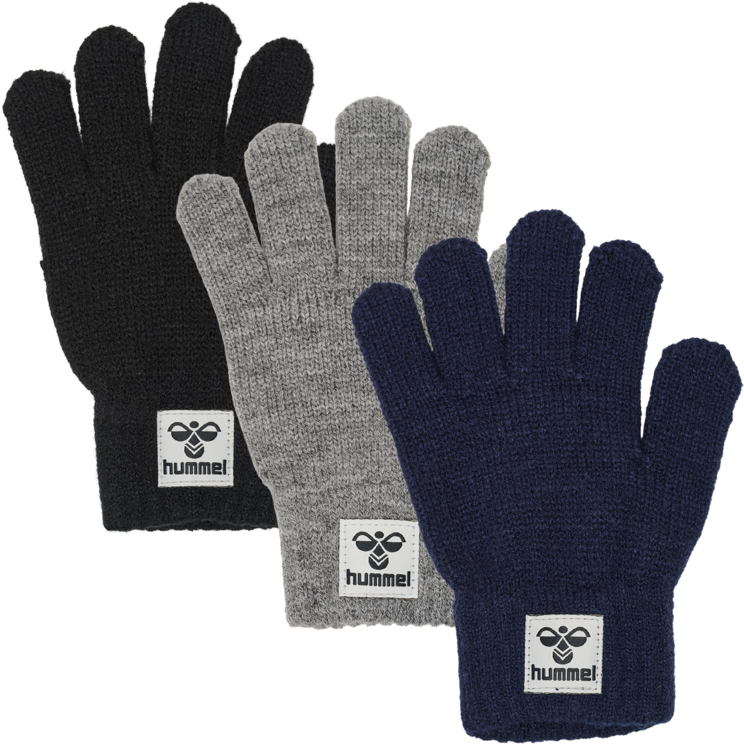hmlKVINT GLOVE 3 PK, BLACK/BLACK IRIS, packshot