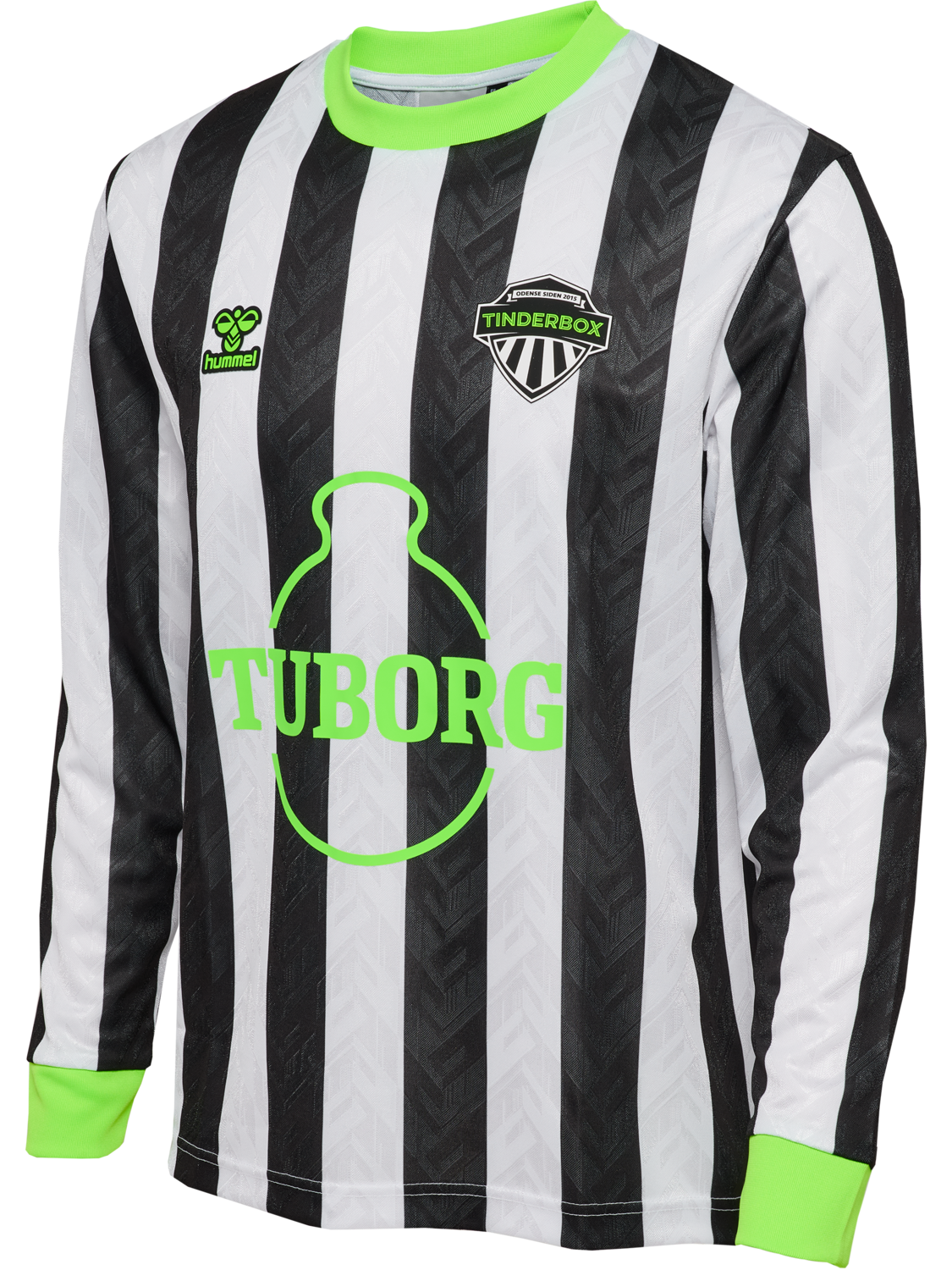 TINDERBOX 25 FOOTBALL JERSEY L/S, BLACK/WHITE, packshot