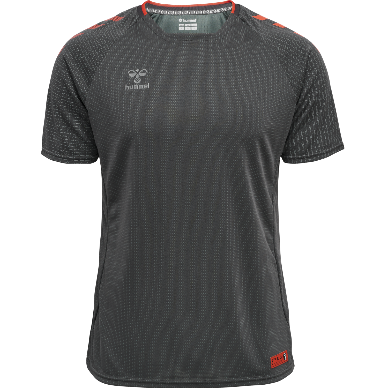 hmlPRO GRID TRAINING JERSEY S/S, FORGED IRON/QUIET SHADE, packshot