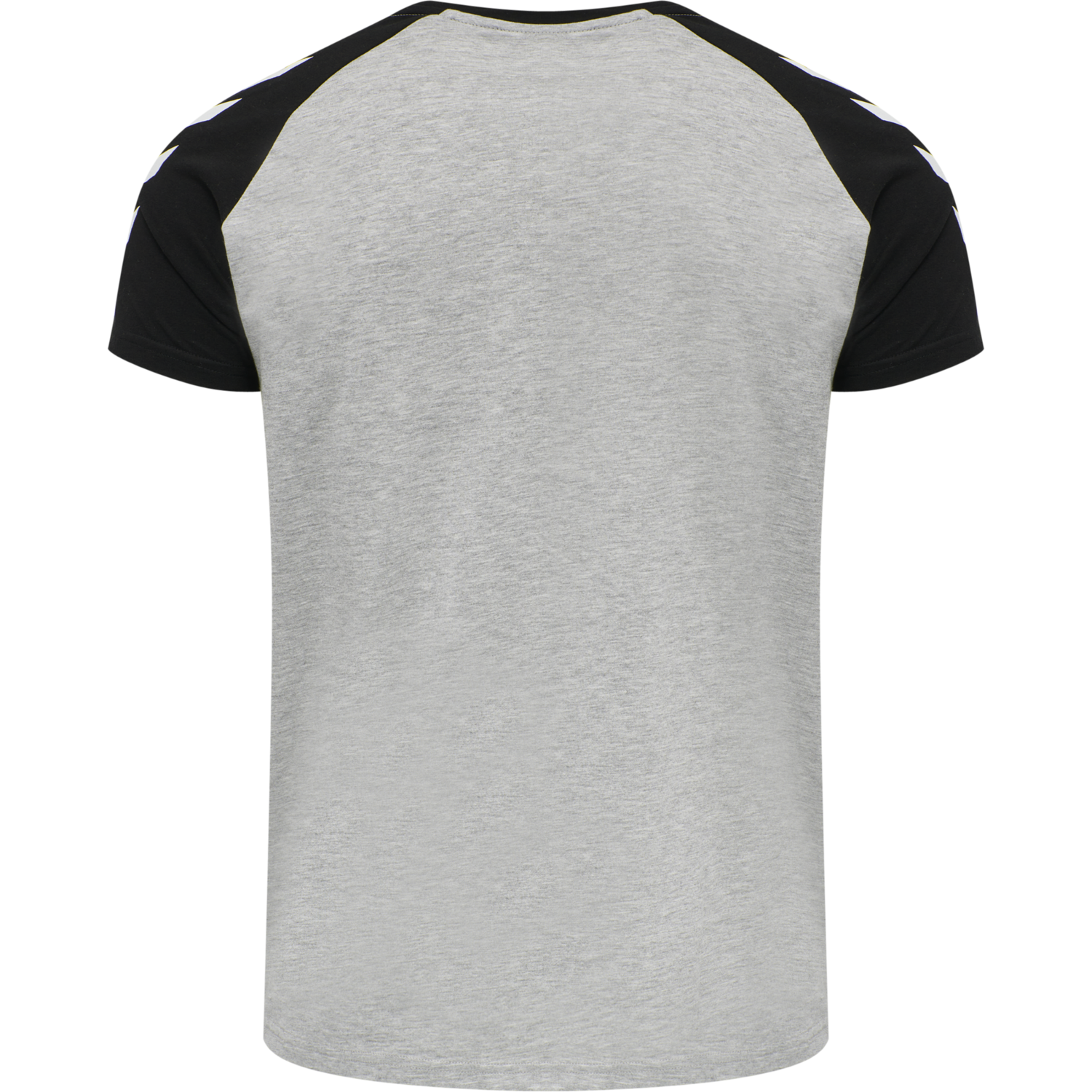 hmlLEGACY BLOCKED T-SHIRT, GREY MELANGE/BLACK, packshot