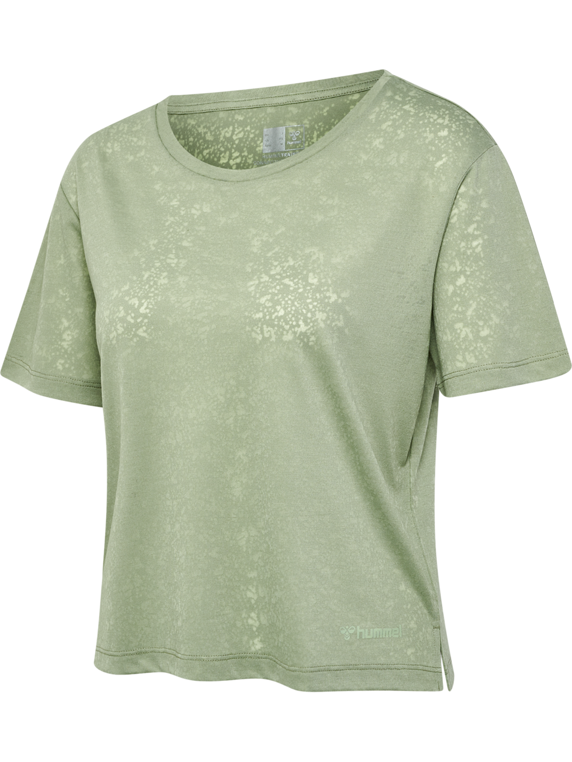 hmlMT LIGHT BURNOUT T-SHIRT, SEAGRASS, packshot