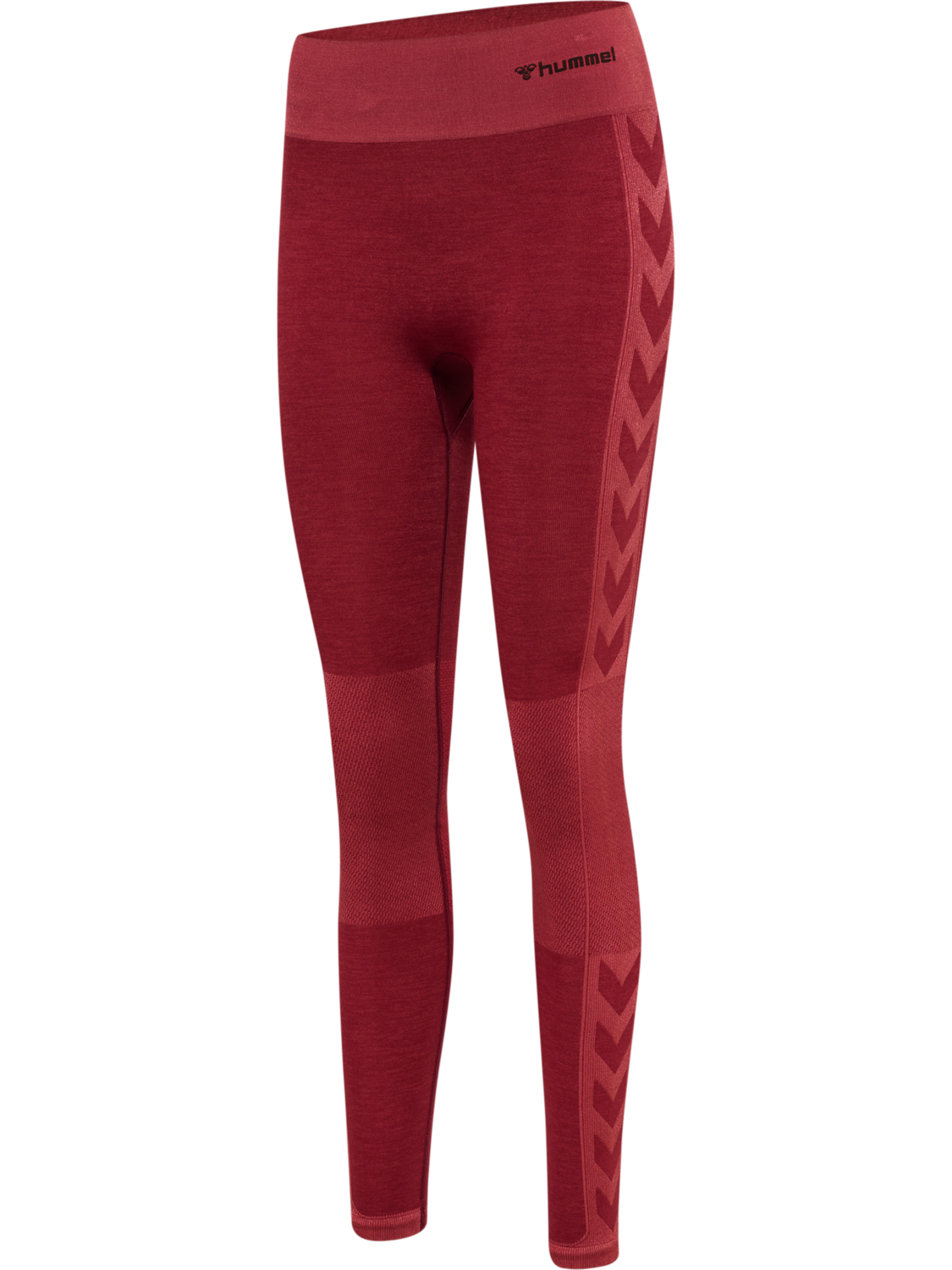 hmlCLEA SEAMLESS MID WAIST TIGHTS, CABERNET/APPLE BUTTER MELANGE, packshot