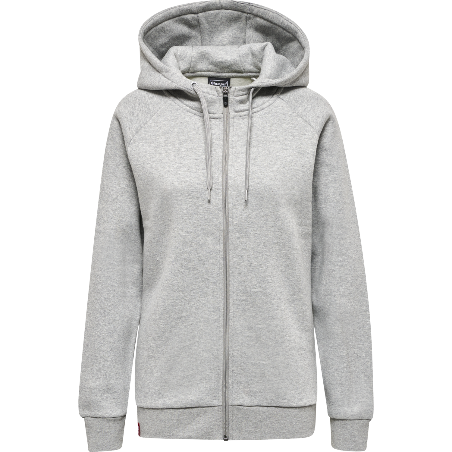 hmlRED HEAVY ZIP HOODIE WOMAN, GREY MELANGE, packshot