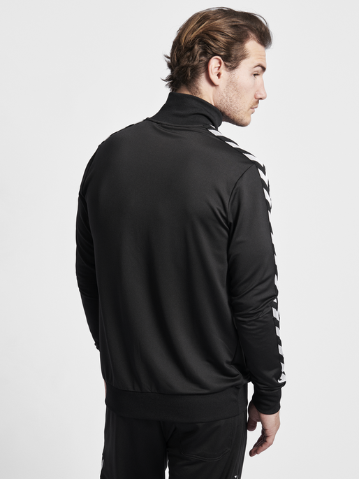 HMLNATHAN ZIP JACKET, CAVIAR/CAVIAR, model