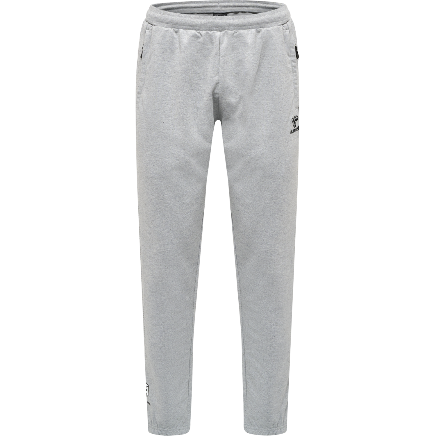 hmlMOVE GRID COTTON PANTS, GREY MELANGE, packshot