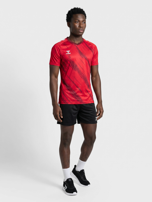 hmlMATCH TRIUMPH JERSEY S/S, TRUE RED/ZINFANDEL, model