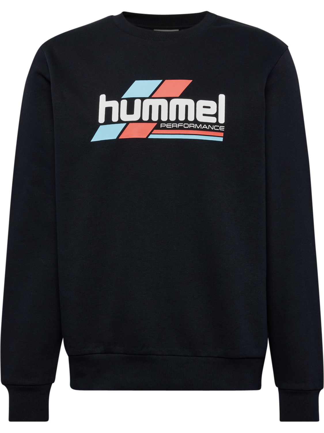 hmlGRAPHIC CREWNECK, BLACK, packshot
