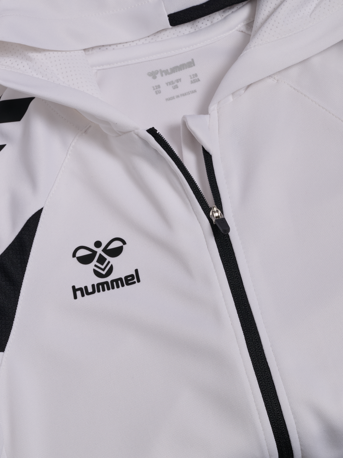 hmlCORE 2.0 ZIP HOODIE KIDS, WHITE/BLACK, packshot