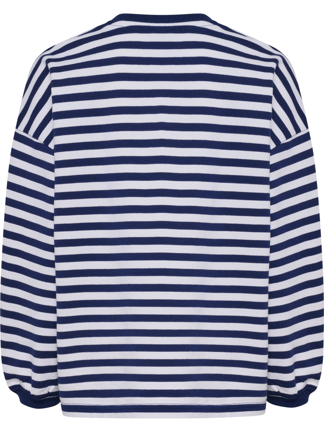 hmlJR GEGGO STRIPE SWEATSHIRT, MEDIEVAL BLUE, packshot