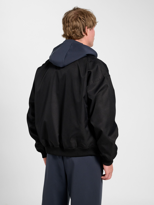 hmlBASEBALL JACKET, BLACK, model