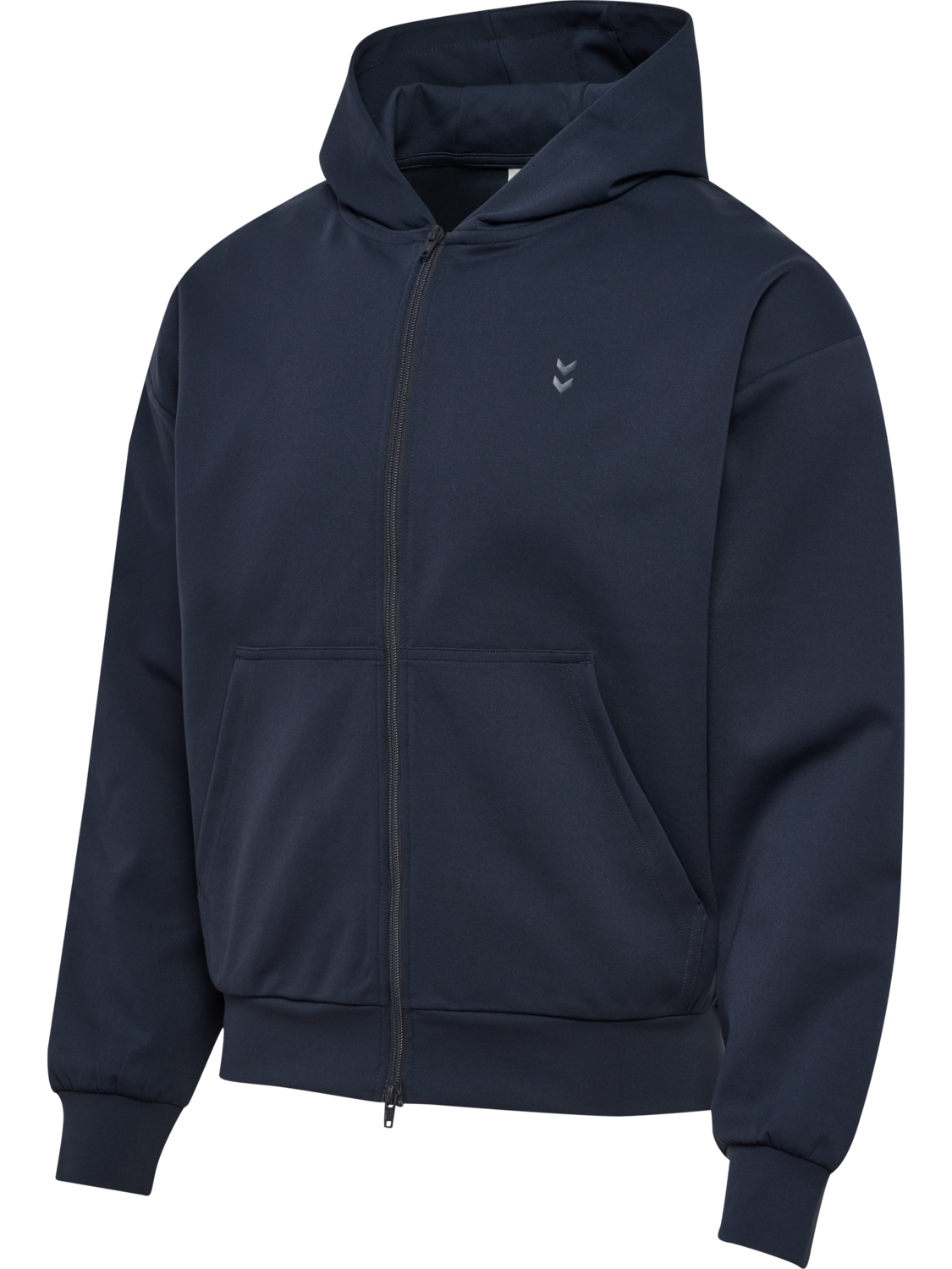 hmlDEFENDER ZIP HOODIE, EBONY, packshot