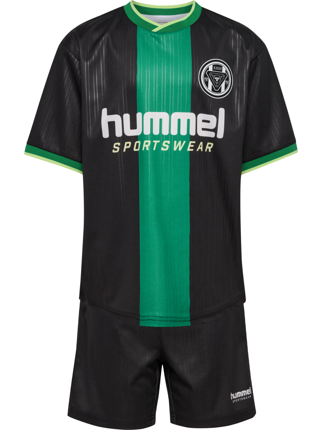 hmlJR LOOSE BALL  JERSEY S/S SET, BLACK, packshot