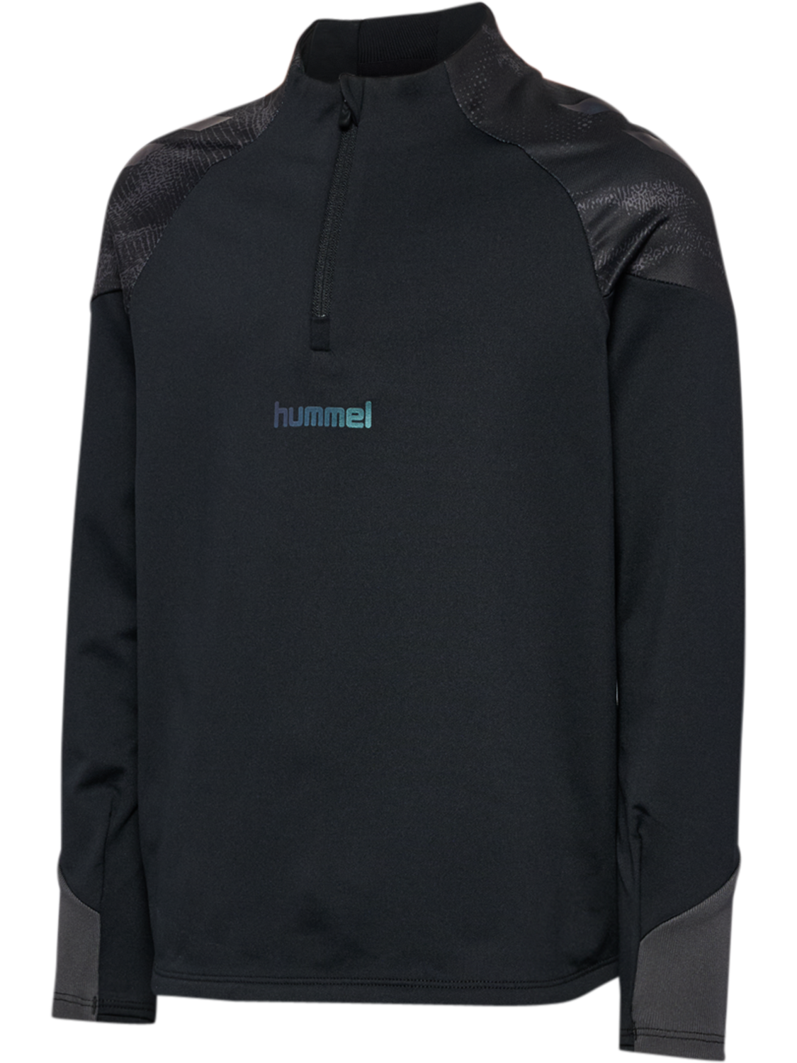 hmlBLAZE26 PRO TRAINING HALFZIP KID, BLACK, packshot