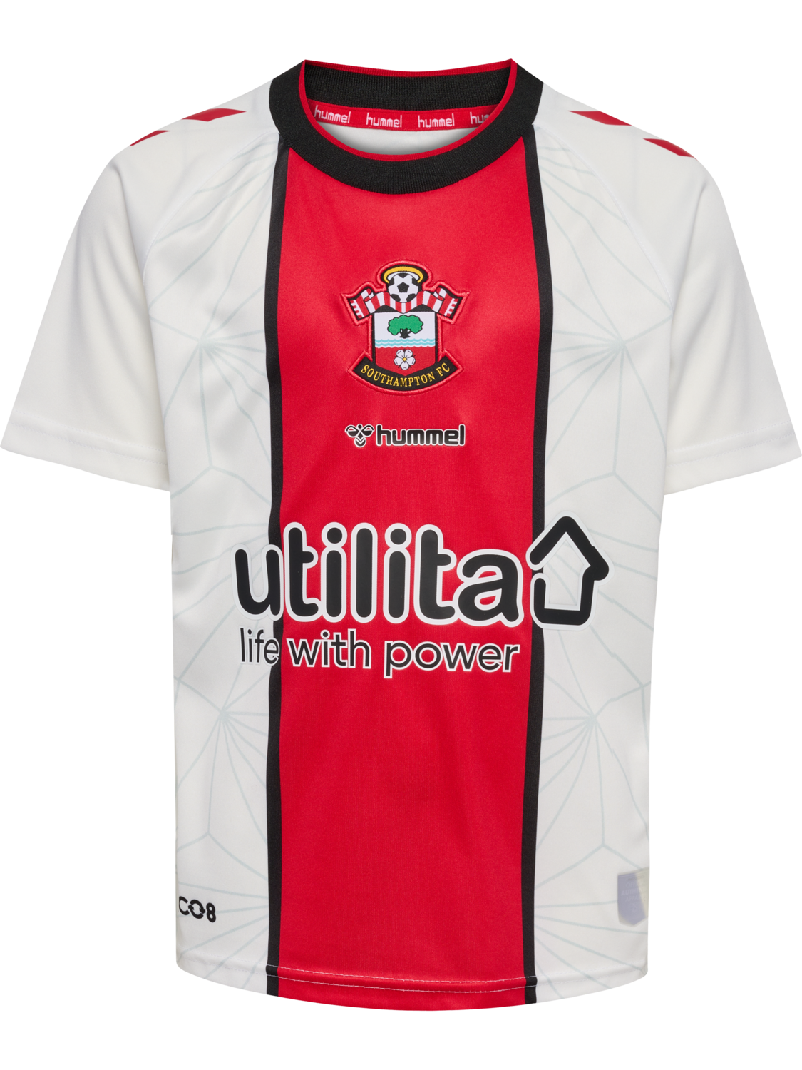 SOU 22/23 HOME JERSEY S/S KIDS, WHITE/RED, packshot