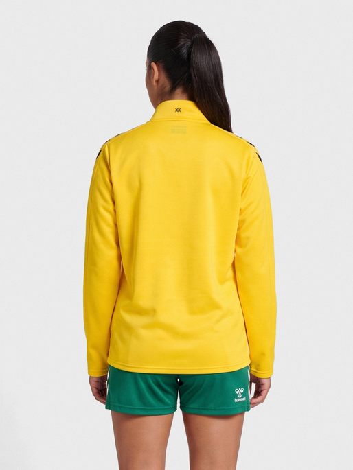 hmlCORE XK POLY ZIP SWEAT WOMAN, SPORTS YELLOW, model