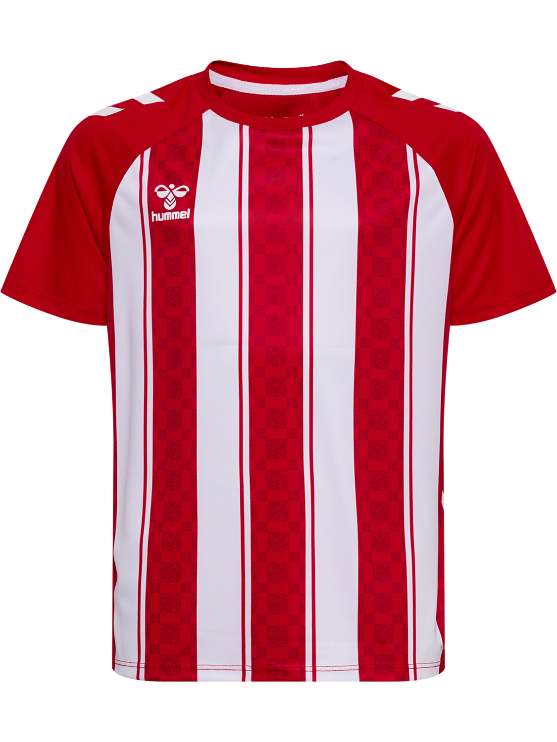 hmlMATCH STRIPED JERSEY S/S KIDS, TRUE RED/WHITE, packshot
