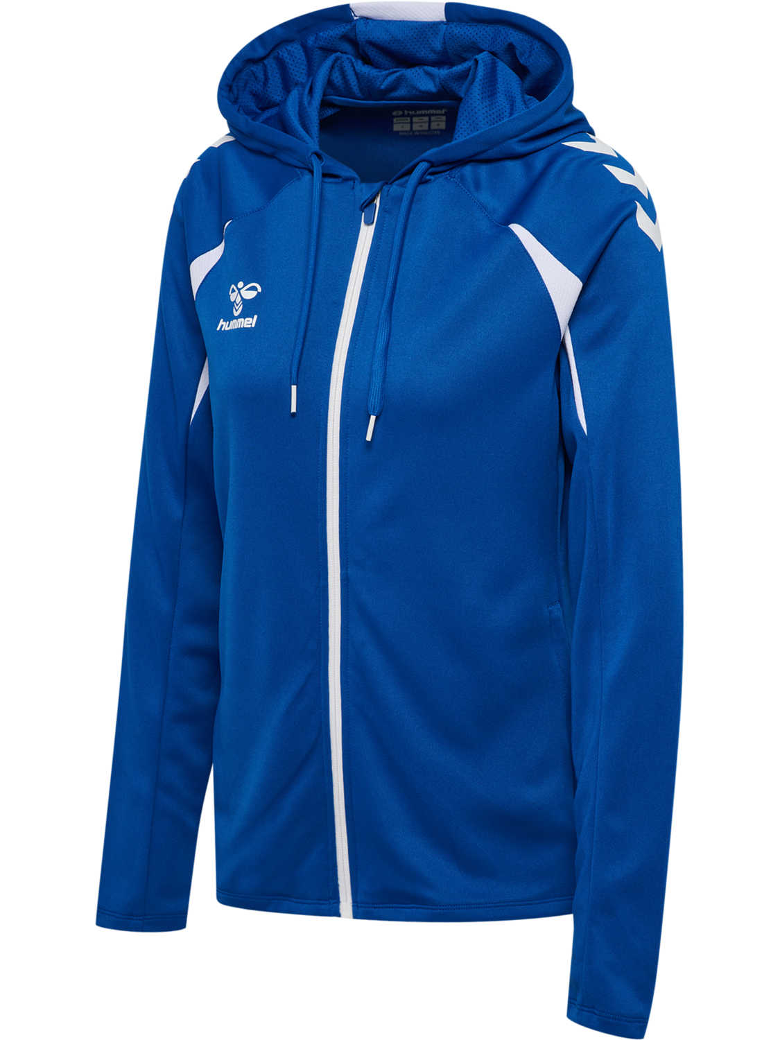 hmlCORE 2.0 ZIP HOODIE WOMAN, TRUE BLUE/WHITE, packshot