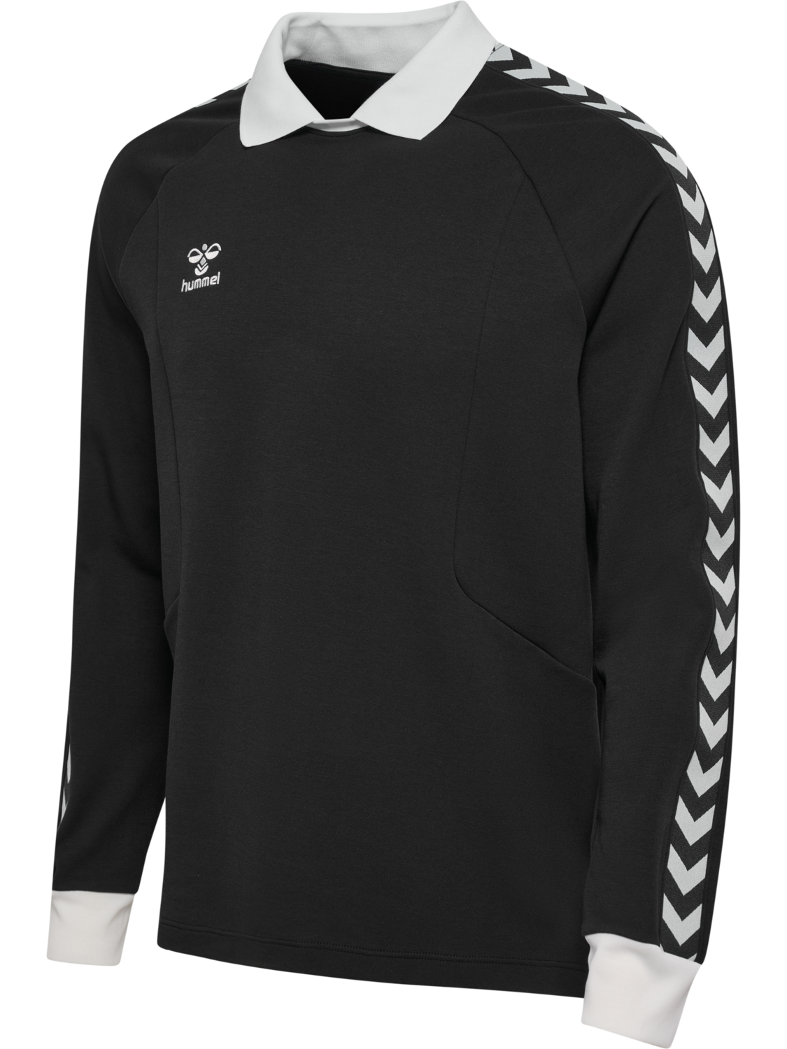 hmlROOT POLO L/S, BLACK, packshot