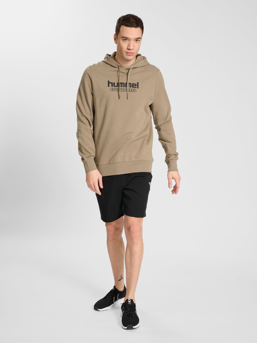 hmlBOOSTER HOODIE, GREIGE, model