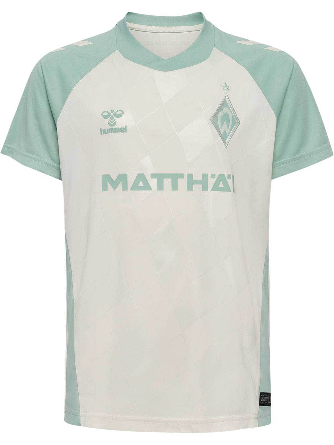 WER 24/25 AWAY JERSEY S/S KIDS, MARSHMELLOW/SILT GREEN, packshot