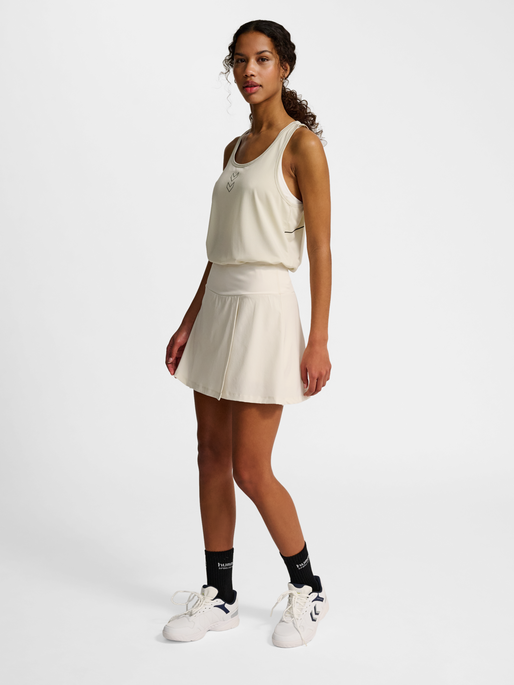 hmlCOURT MID WAIST POCKET SKIRT W, LIGHT GREY, model