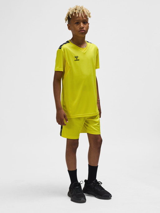 hmlAUTHENTIC PL JERSEY S/S KIDS, BLAZING YELLOW, model
