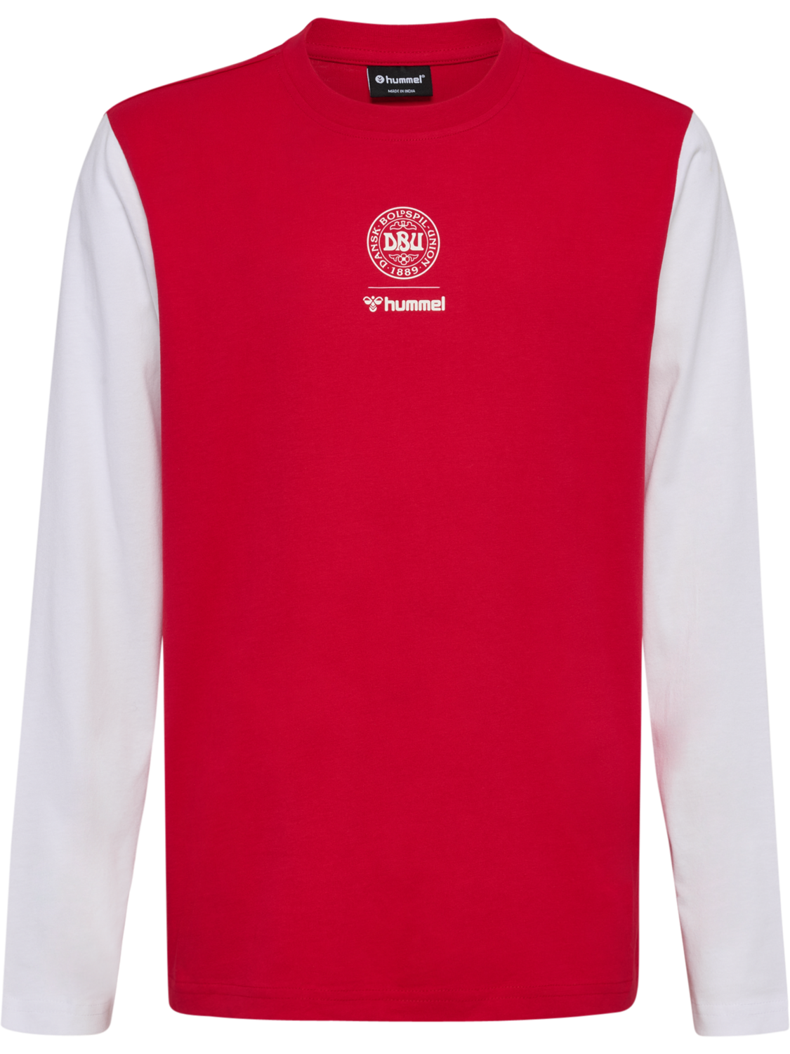 DBU 26 FAN RED-WHITE TEE LS KIDS, TANGO RED/WHITE, packshot