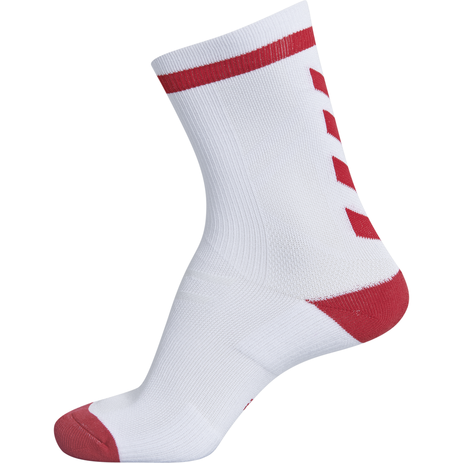 ELITE INDOOR SOCK LOW, WHITE/TRUE RED, packshot