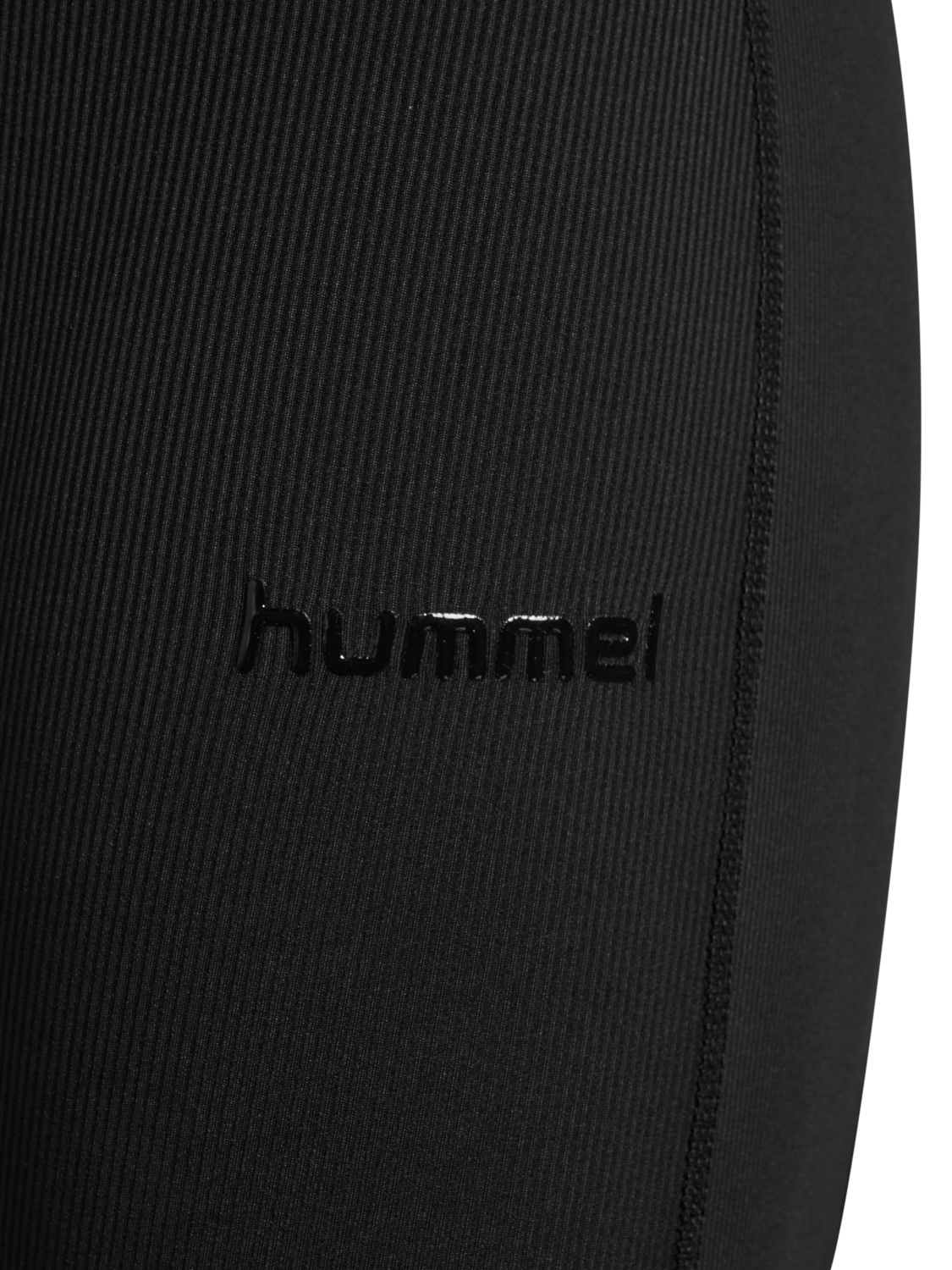 hmlPRIMA RIB STRAIGHT LEG HW TIGHTS, BLACK, packshot