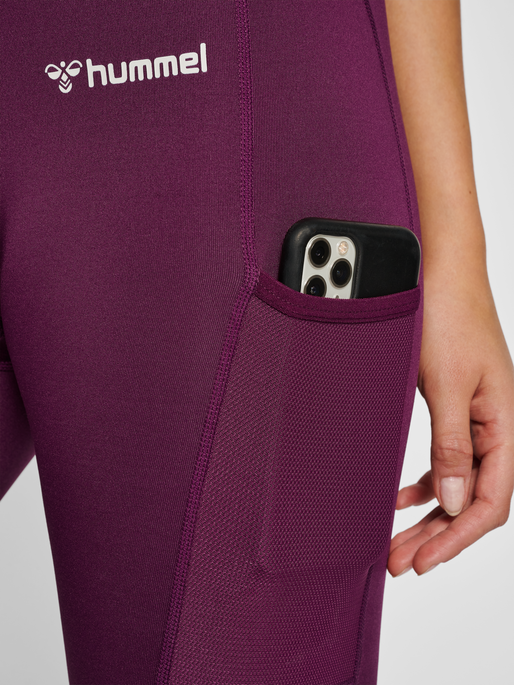 hmlMT CHIPO MID WAIST TIGHTS, GRAPE WINE, model