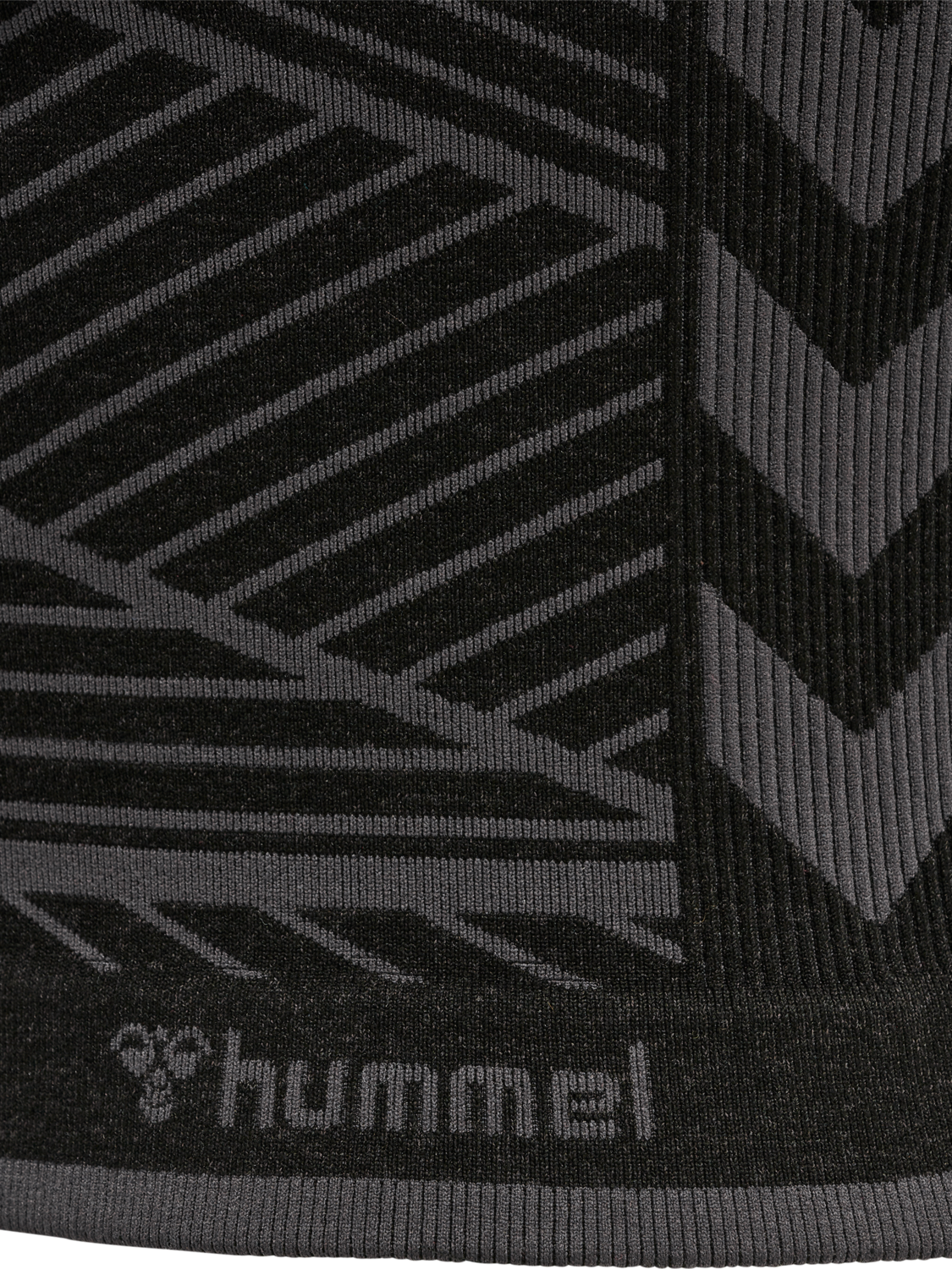 hmlMT ENERGY SEAMLESS CROP TOP, BLACK/ASPHALT MELANGE, packshot
