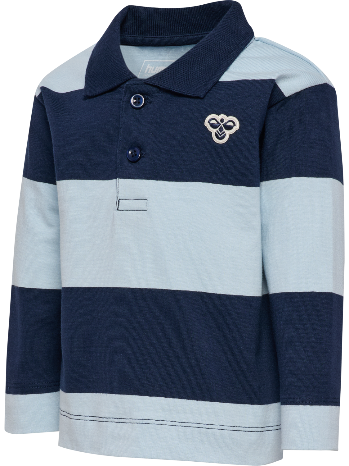 hmlMINI LOOSE STRIPE POLO SHIRT, DRESS BLUES, packshot