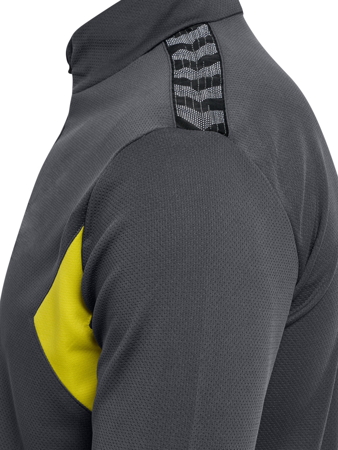 hmlAUTHENTIC HALF ZIP SWEAT, ASPHALT/SULPHUR SPRING, packshot