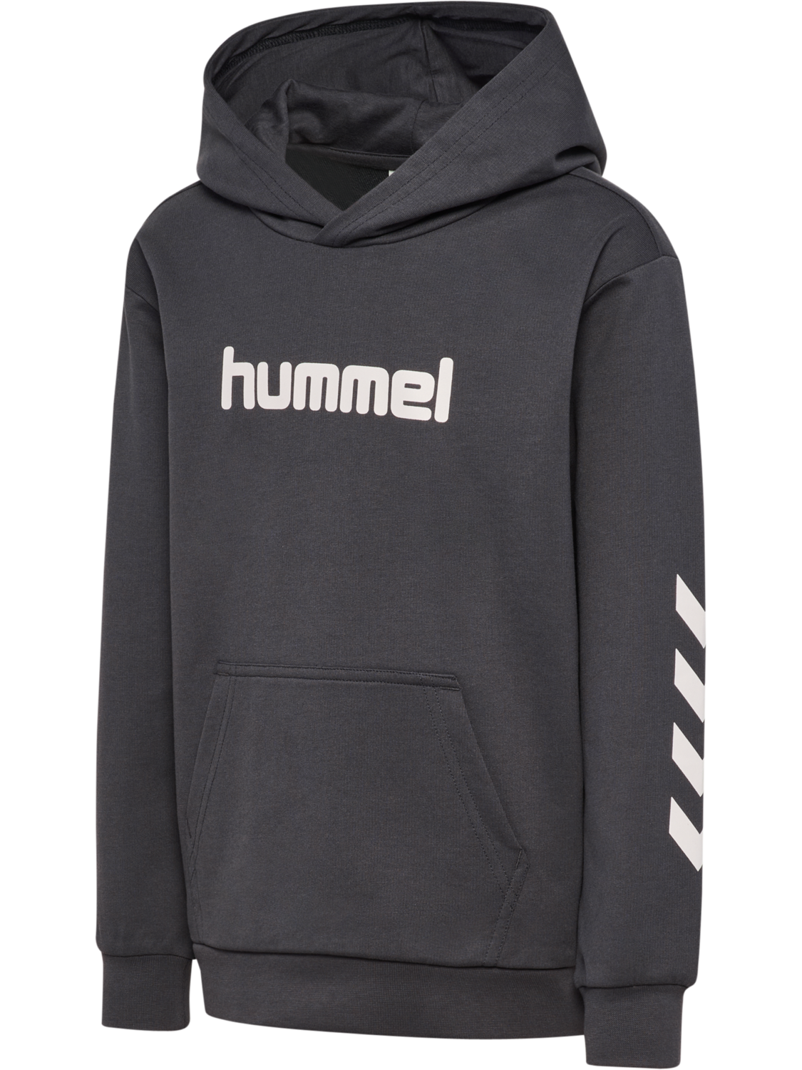 hmlJR LOGO HOODIE, EBONY, packshot