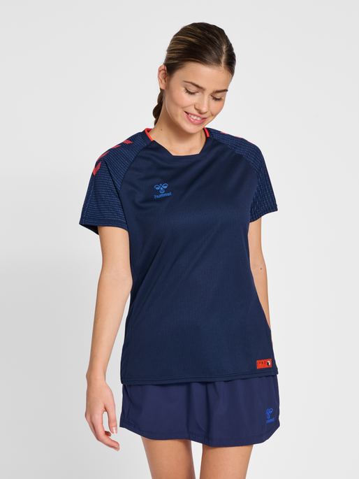 hmlPRO GRID TRAINING JERSEY S/S WO, MARITIME BLUE/SURF THE WEB, model